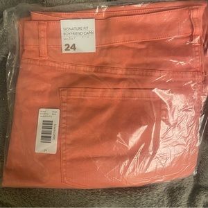 Signature fit boyfriend jeans lt coral pink size 24